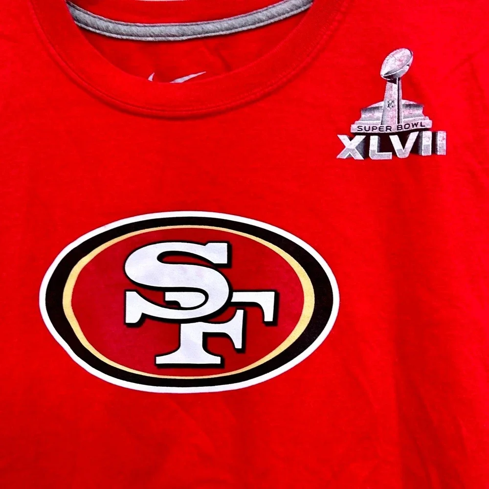 Nike Mens San‎ Francisco 49ers Colin Kaepernick Super Bowl XLVII T-Shirt Red S